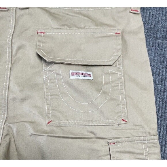 True Religion Women Size 32 Travertine Military Single Needle Cargo Pants 208061 - Picture 8 of 12